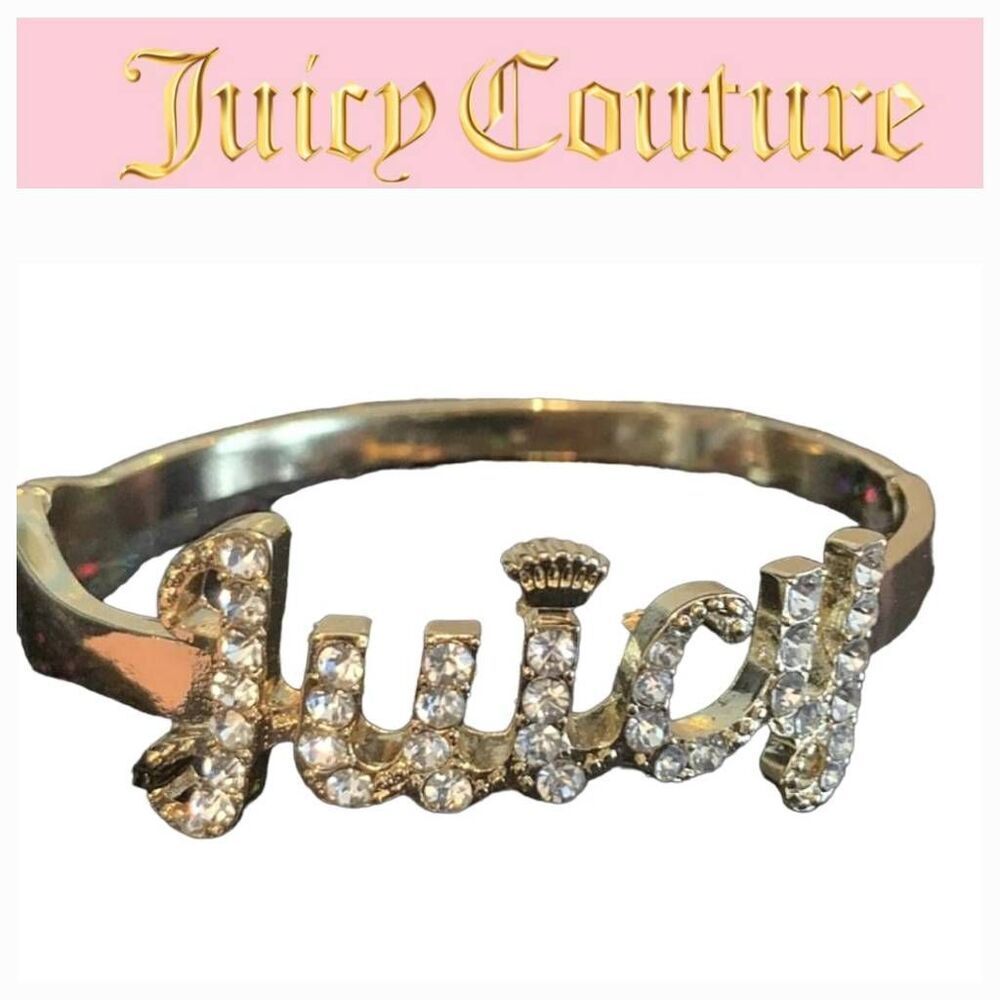 Juicy Couture Logo Plate Bangle Bracelet